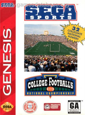 Cover College Football's National Championship for Genesis - Mega Drive